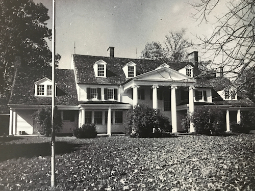 Historical black and white photograph of Inn at Perry Cabin